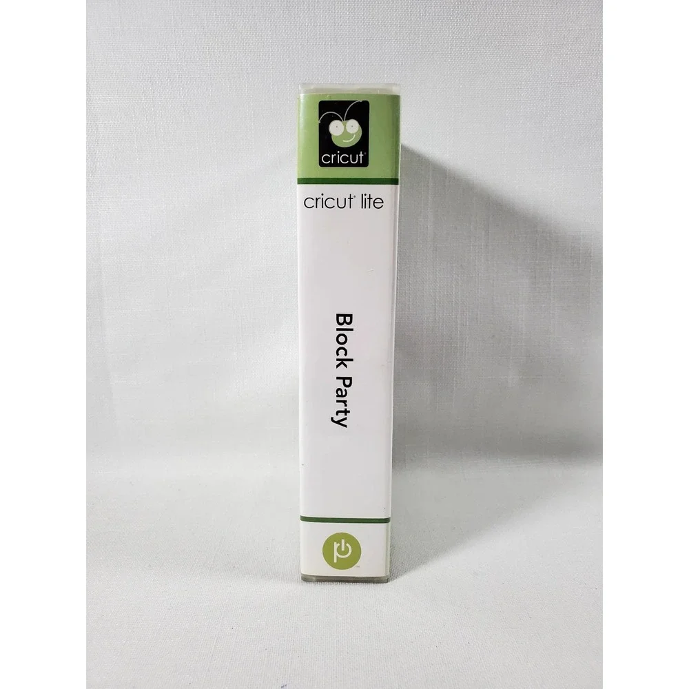 Cricut Lite Block Party Cartridge Complete w/Case Overlay & Manual-Free Shipping